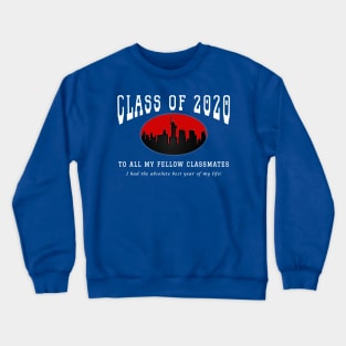 Class of 2020 - Blue, Red and White Colors Crewneck Sweatshirt
